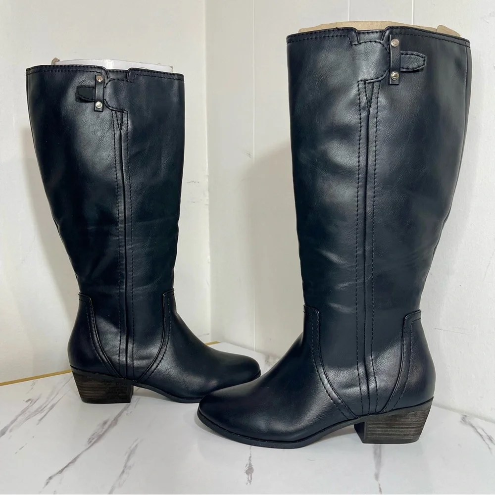 Dr. Scholl's Women Brilliance Wide Calf Riding Boot | Black | 7.5M NWOT